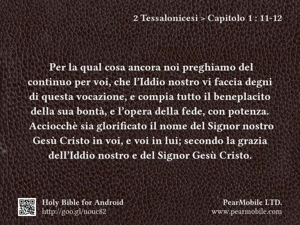 2 Tessalonicesi, Capitolo 1:11-12